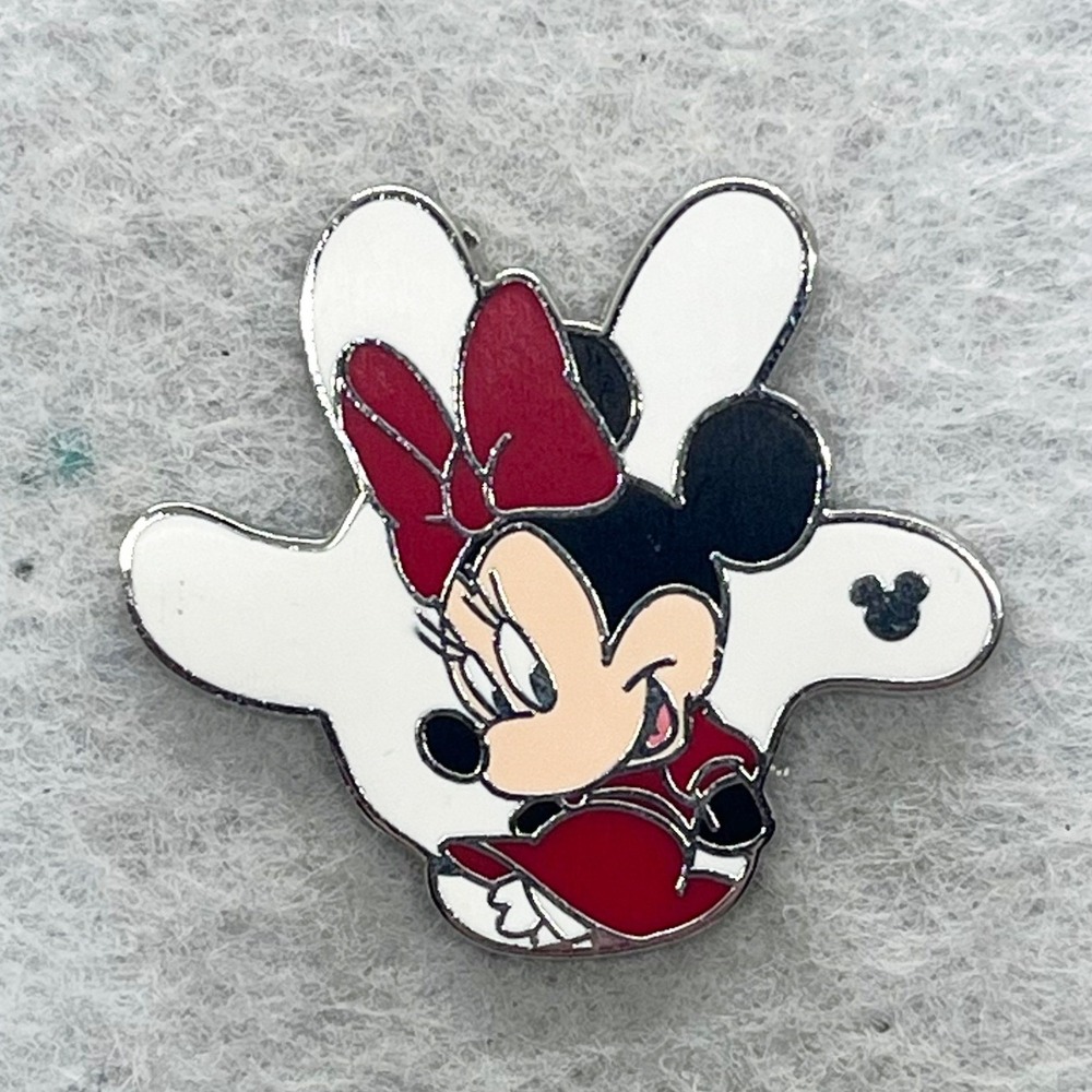 🔮 5/$25 Disney White Glove Silhouette Minnie Mouse Pin